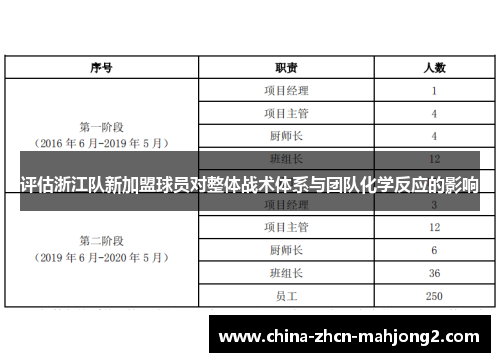 评估浙江队新加盟球员对整体战术体系与团队化学反应的影响 评估浙江队新加盟球员对整体战术体系与团队化学反应的影响